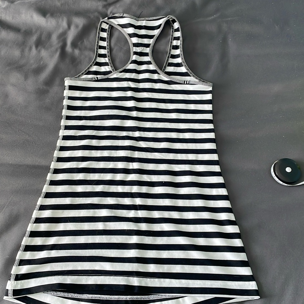 Striped Black and White Women's Tank Top
